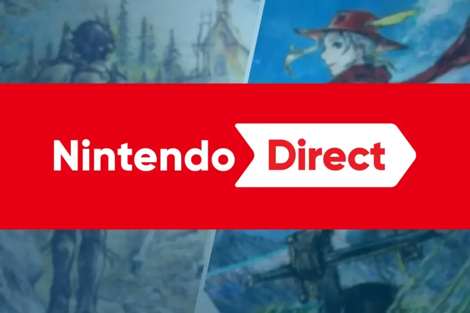 Capa do Nintendo Direct mostrando jogos do Switch 2